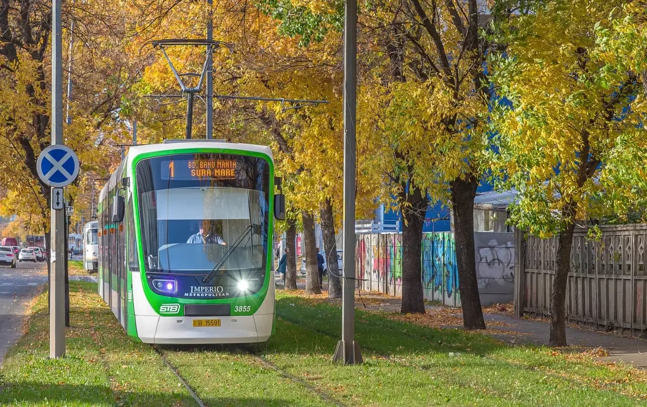 Linia 1 de tramvai, blocată pe Șoseaua Mihai Bravu din cauza acumulărilor de apă