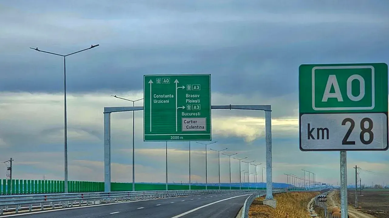 Restricții de trafic la intersecția A0 cu A2: breteaua către Constanța se închide temporar pentru asfaltare